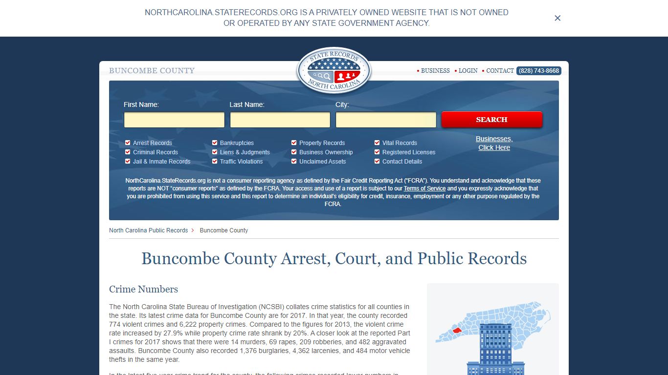 Buncombe County Arrest, Court, and Public Records