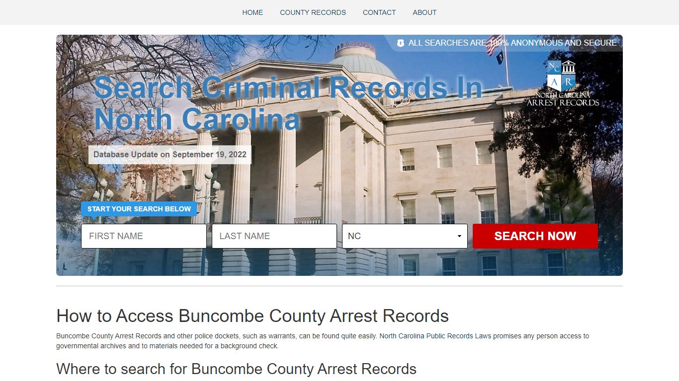 Buncombe County Arrest Records
