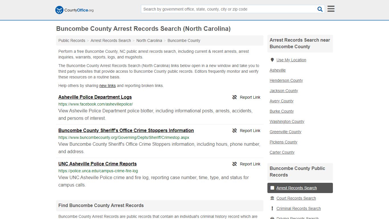 Arrest Records Search - Buncombe County, NC (Arrests & Mugshots)